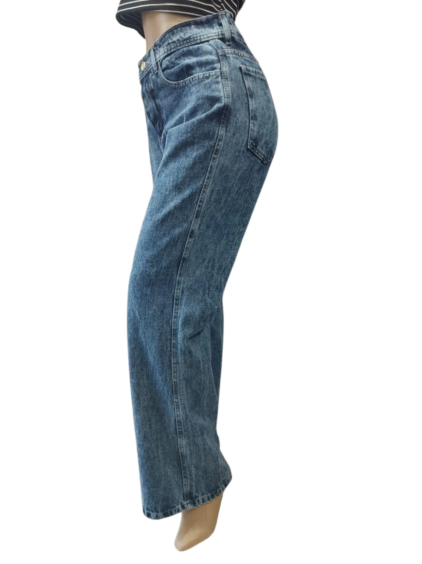 Jean rígido wide leg 